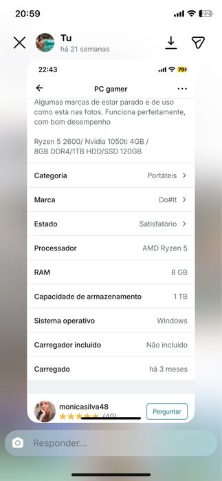 vendo ou troco 2 torres gaming descricao de componentes em foto