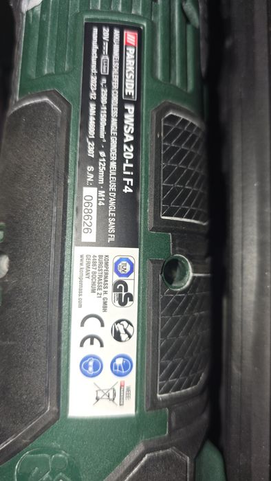 Szlifierka kątowa gumówka, diax, diaks parkside akumulatorowa 20V.