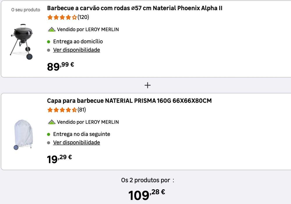 Churrasqueira a carvão com rodas e capa – grande (57 cm)