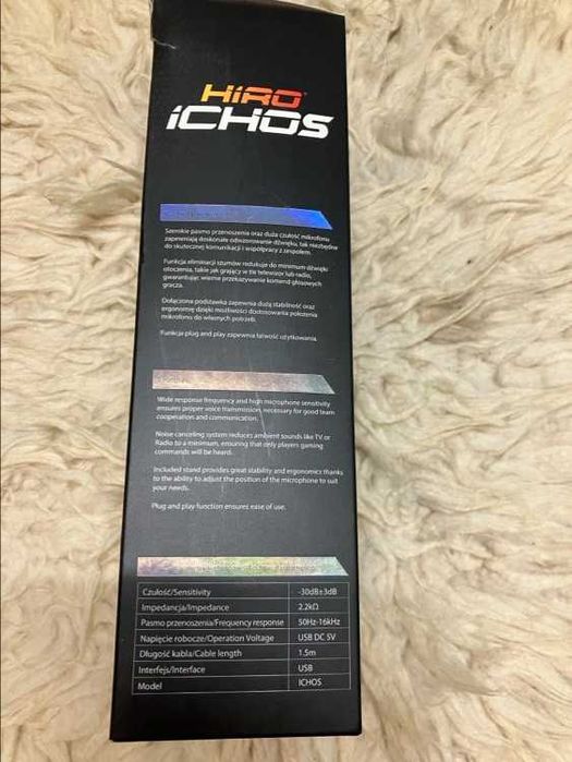 Mikrofon gamingowy HIRO Ichos