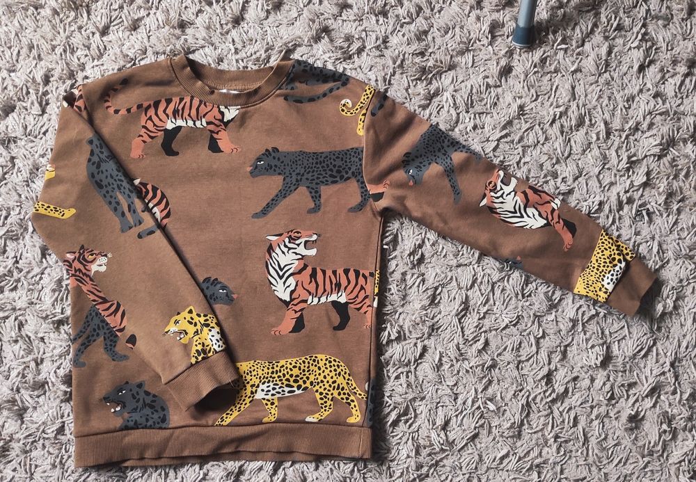 H&M bluza dla chłopca motyw zwierzęcy 134cm