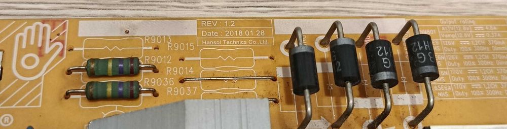 Samsung UE55NU7102K Płyta Zasilacza Zasilacz BN44_00932C