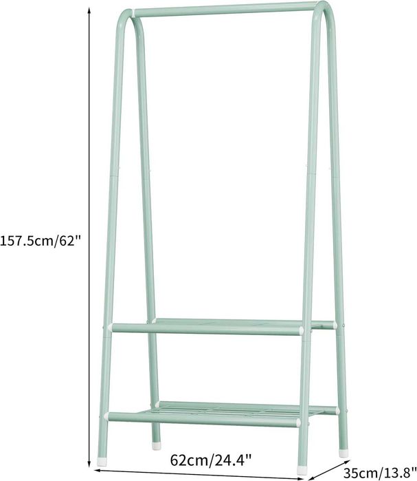 Cabide bengaleiro 157,5 x 62 x 35 cm  [verde menta]  NOVO ENVIO GRÁTIS
