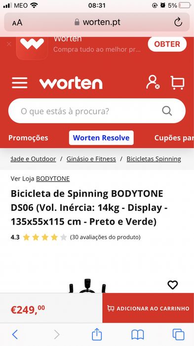 Vendo bicicleta estatica usada