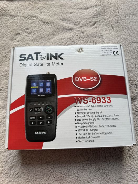 Miernik satelitarny DVB-S2 WS-6933 z wyświetlaczem