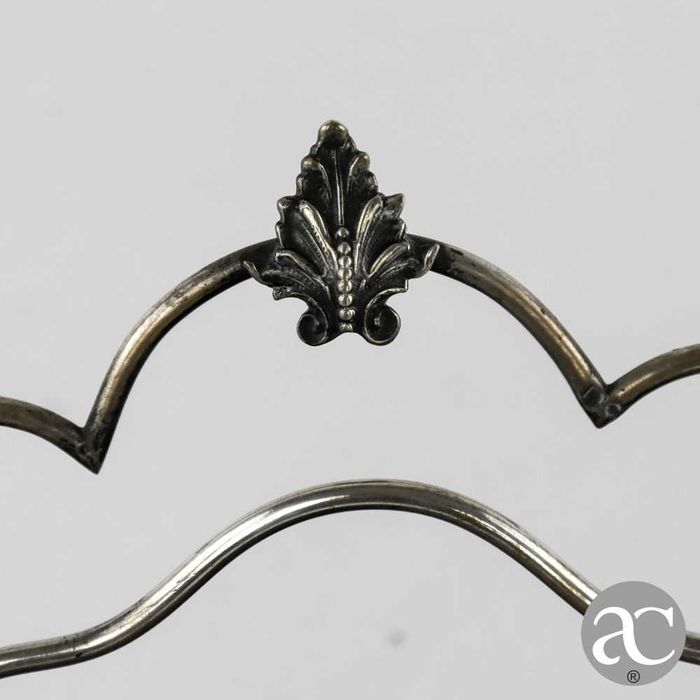 Tinteiro em mármore, prata portuguesa e vidro com pés em prata