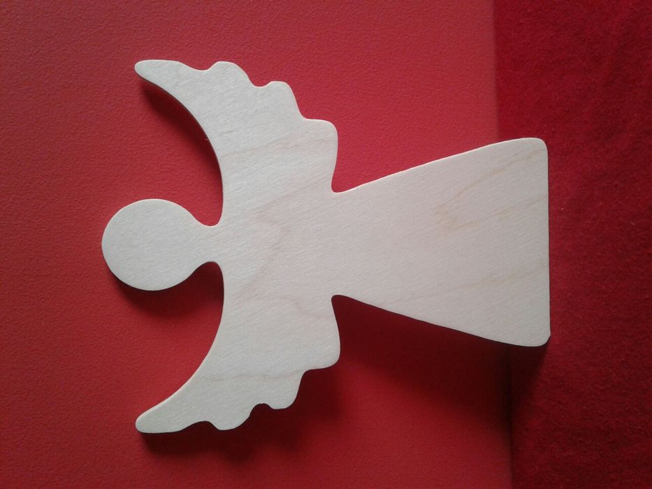 Anioł, aniołek, decoupage, drewno, dekoracja, ozdoba, zawieszka