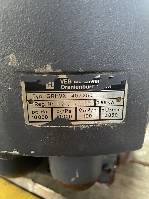 Sprzedam wentylator bocznokanałowy 0.55 kW