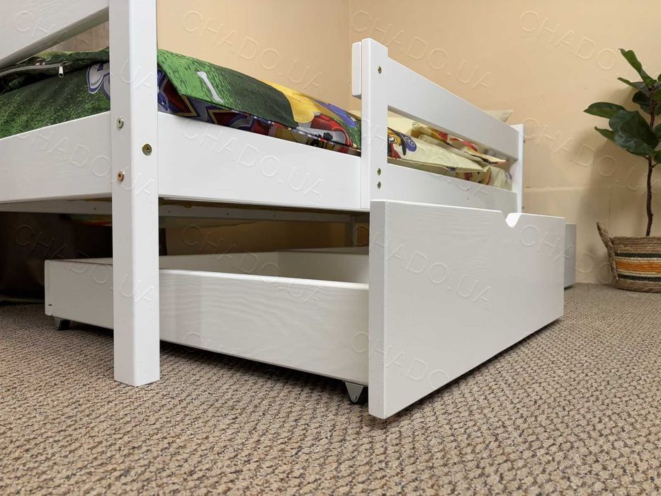 Дитяче ліжко з Матрацом з Матрацом 80x190 фарбоване дерево, ліжечко