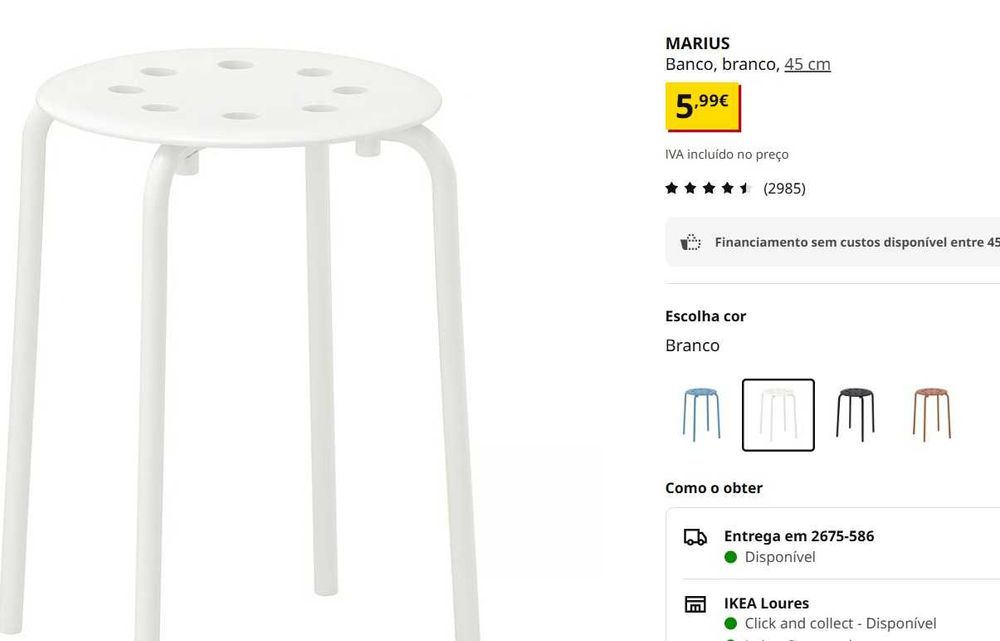 Banco Marius IKEA com capa