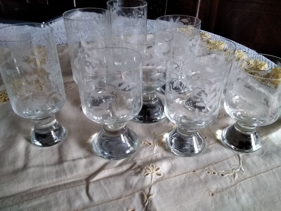 Serviço de Copos de vidro com motivos alusivos ao Natal