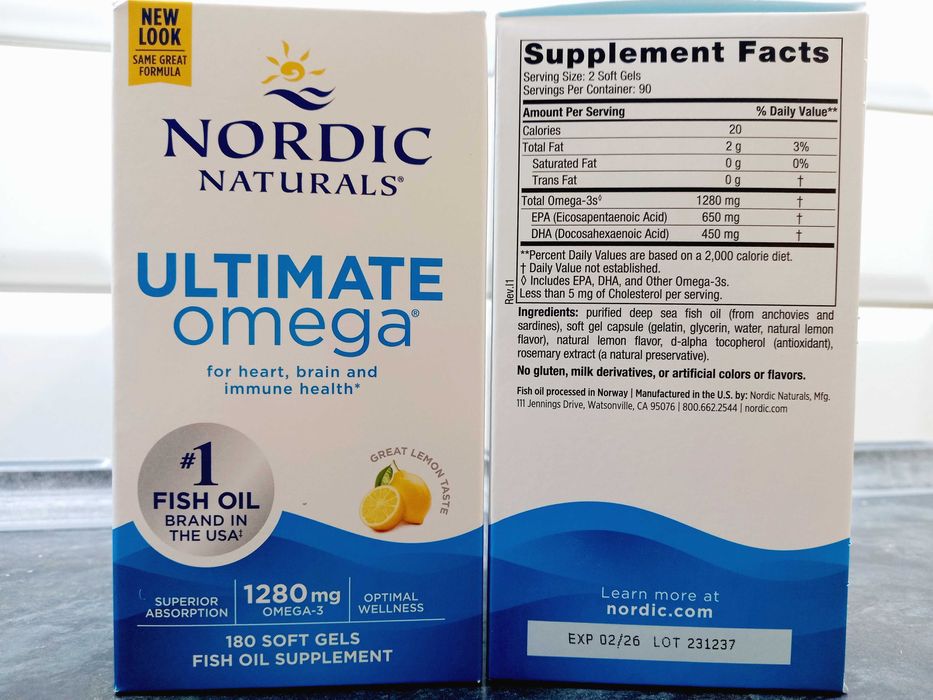 Nordic Naturals, Ultimate Omega-3 (180 капс.), омега-3 триглицериды
