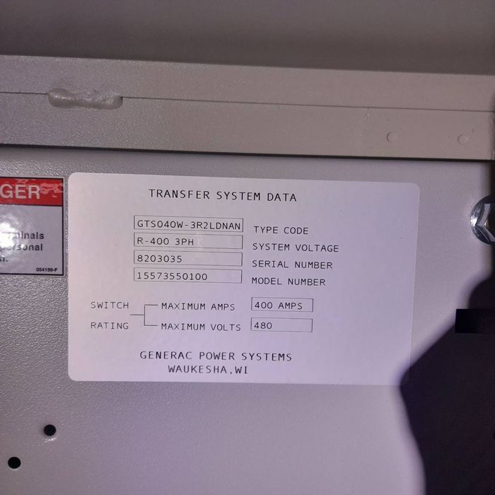 Автоматичний перемикач Generac GTS040W (ATS), 400A, 3-фазний