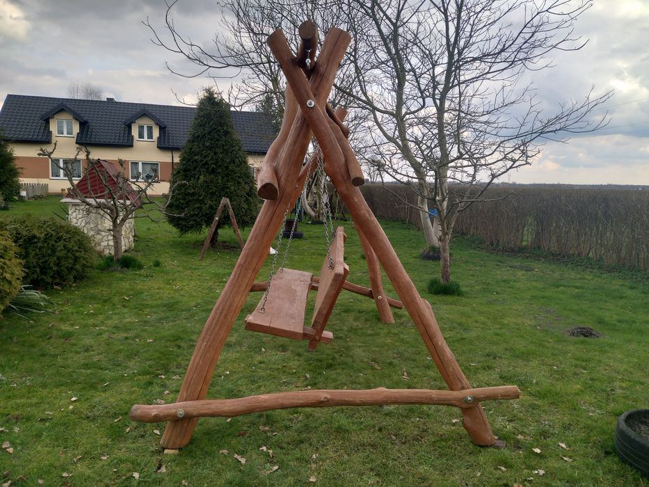 Huśtawka z drzewa dębowego