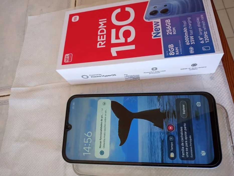 Telemovel SmartPhone NOVO Redmi 15C DUAL-SIM , 256GB + Capa