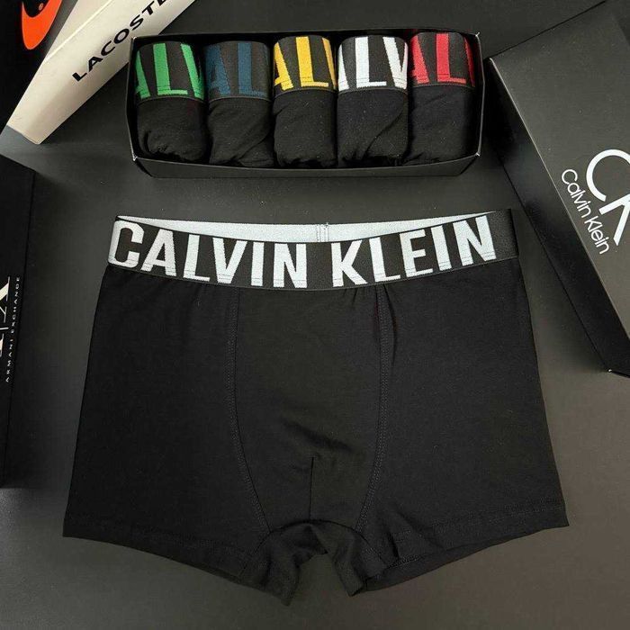 Чоловічі труси CK Intense з широкою резинкою, чорні. Мужские боксеры