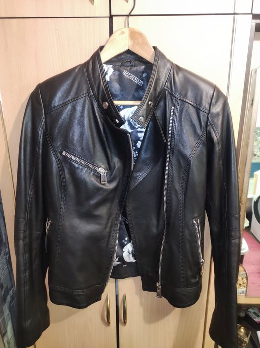 Новая кожаная куртка Philip plein