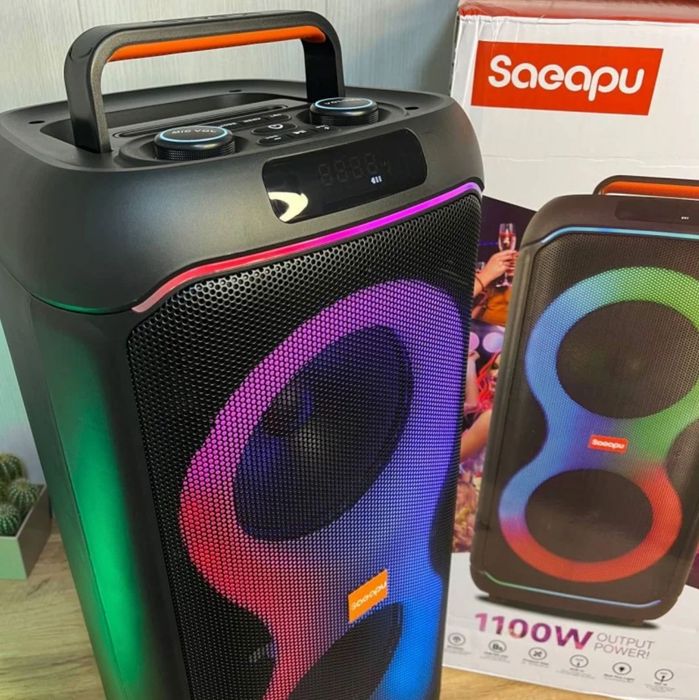 Портативна гучна Bluetooth колонка с підсвіткою і мікрофоном PartyBOX 320