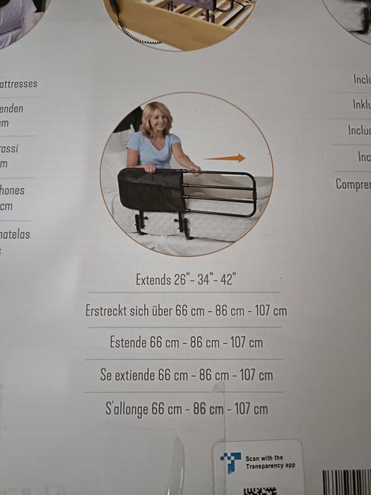 Protecção guarda lateral de cama