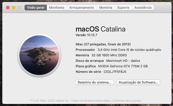 iMac 27" (Final de 2013) – 32 GB RAM, 3.4 GHz i5, Placa NVIDIA 2 GB