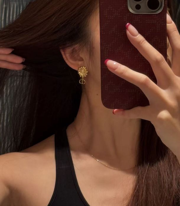 DIOR® Luksusowe kolczyki CD® ekskluzywna biżuteria kolczyki