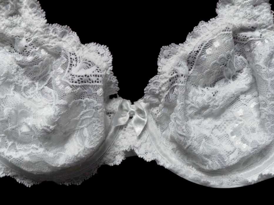 Biały koronkowy stanik biustonosz 75B Playtex bielizna damska