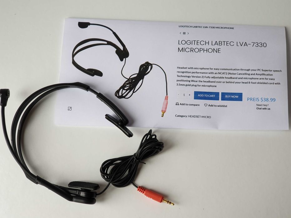 мікрофон наголовний LOGITECH LABTEC LVA-7330