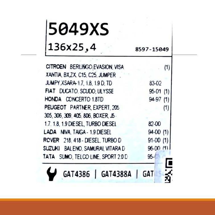 Kit distribuição Peugeot 306 motor 1.9 diesel XUD9TE 1998