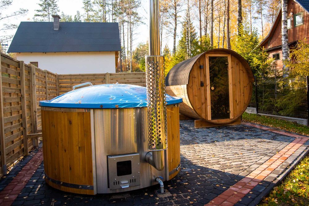 Domek na  Kaszubach z basenem ,banią ruską i sauną.