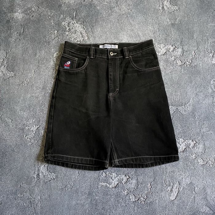 Шорти від polar big boy джинсові чорні оверсайз, вільний крой біг бой