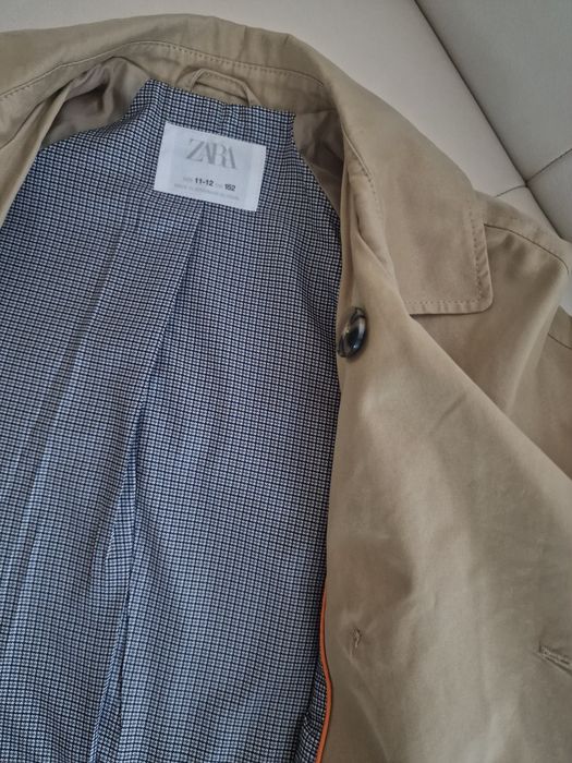 Płaszcz dziecięcy Zara 152 cm na 11-12 lat bezowy