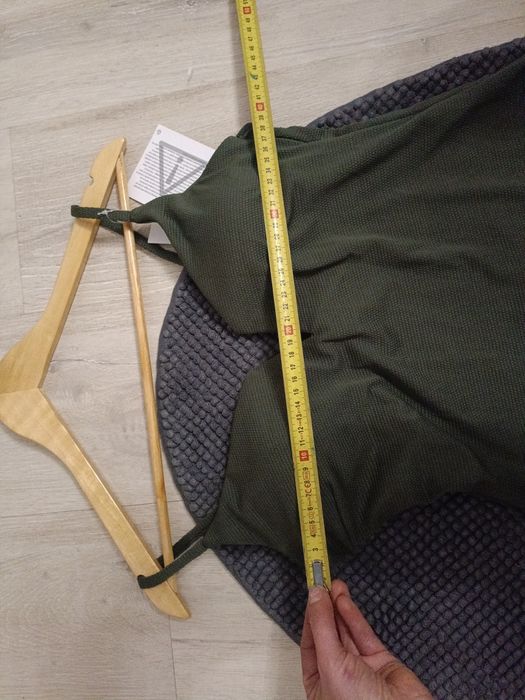 Strój kąpielowy jednoczęściowy, push-up, kolor khaki, rozmiar M / 38