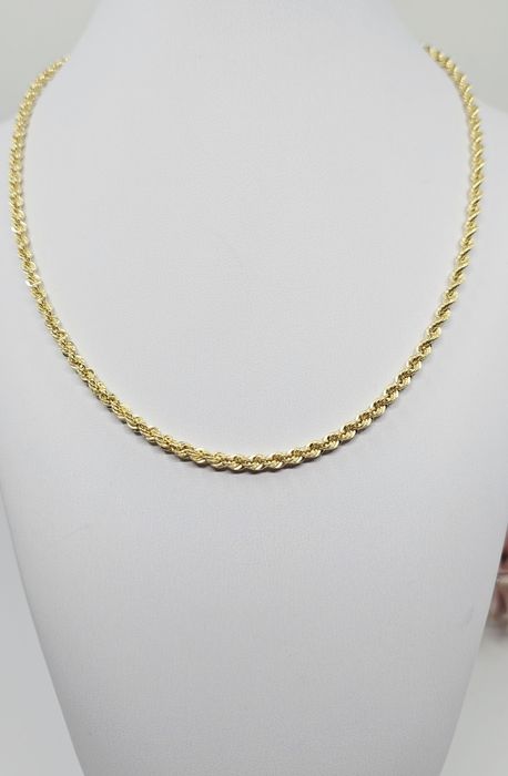 Złoty łańcuszek splot kordel diamentowany próba 585 14k waga 5.87