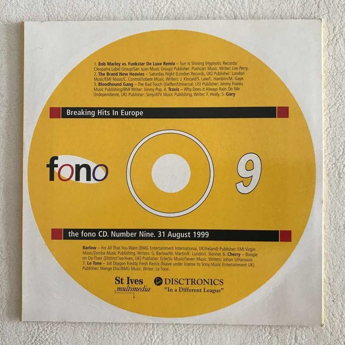 Pack discos cd Breaking Hits In Europe anos 90