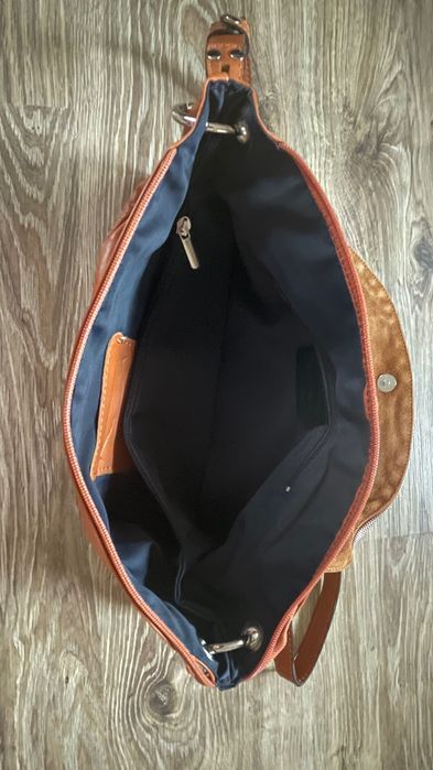 Brązowa skórzana torebka Borse In Pelle