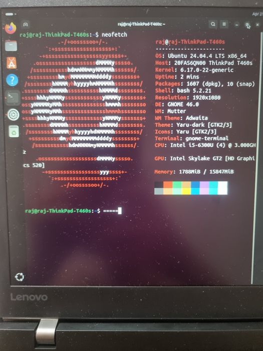 Lenovo Thikpad T460s - Tela  Touch, rotação de 180°.