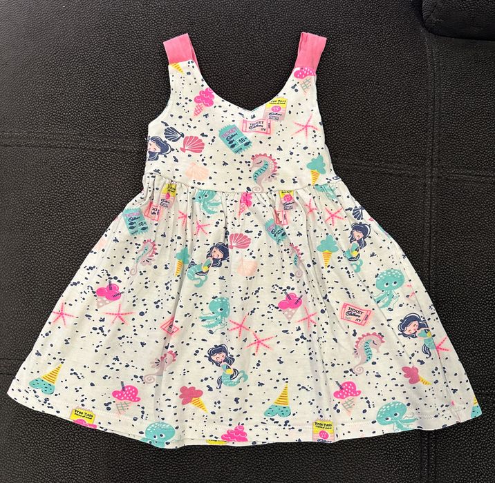 Vestido Branco / Rosa Zippy (18-24M)
