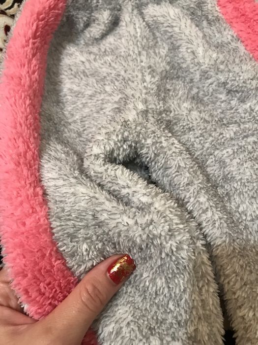 Тёплый осенний/ зимний махровый костюм для девочки 74 размер 9 мес