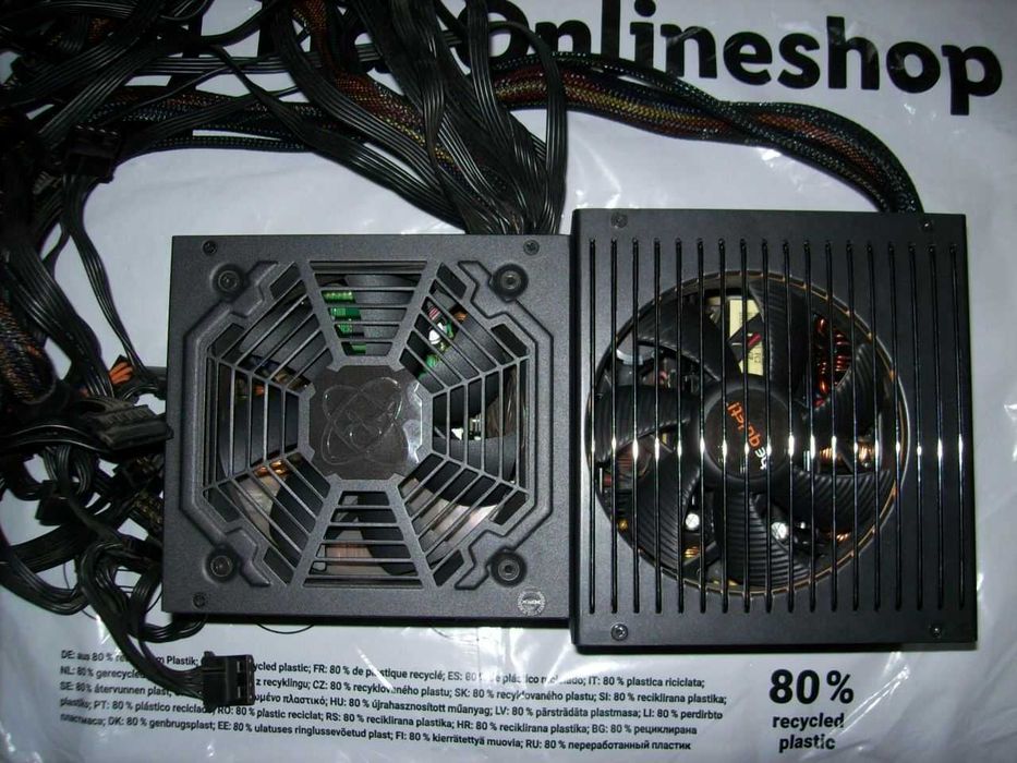 9 zasilaczy komputerowych - Be Quiet, XFX, Cooler Master - 550W, 580W, 750W