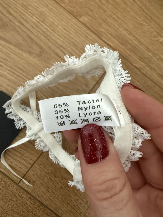 Podwiązka ślubna biała