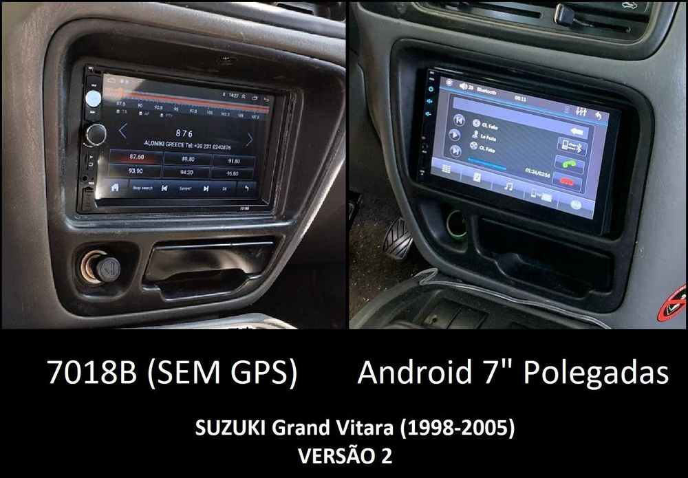 (NOVO) Rádio 2DIN • Suzuki GRAND VITARA (1998 a 2015) • Android 4+64GB