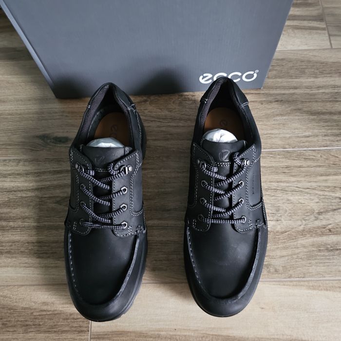Ecco rugged  track czarne skórzane wodoodporne  46 30cm