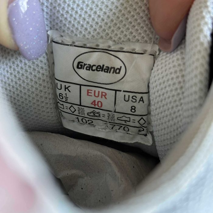 Buty sneakersy damskie Graceland biało czarno różowe rozmiar 40