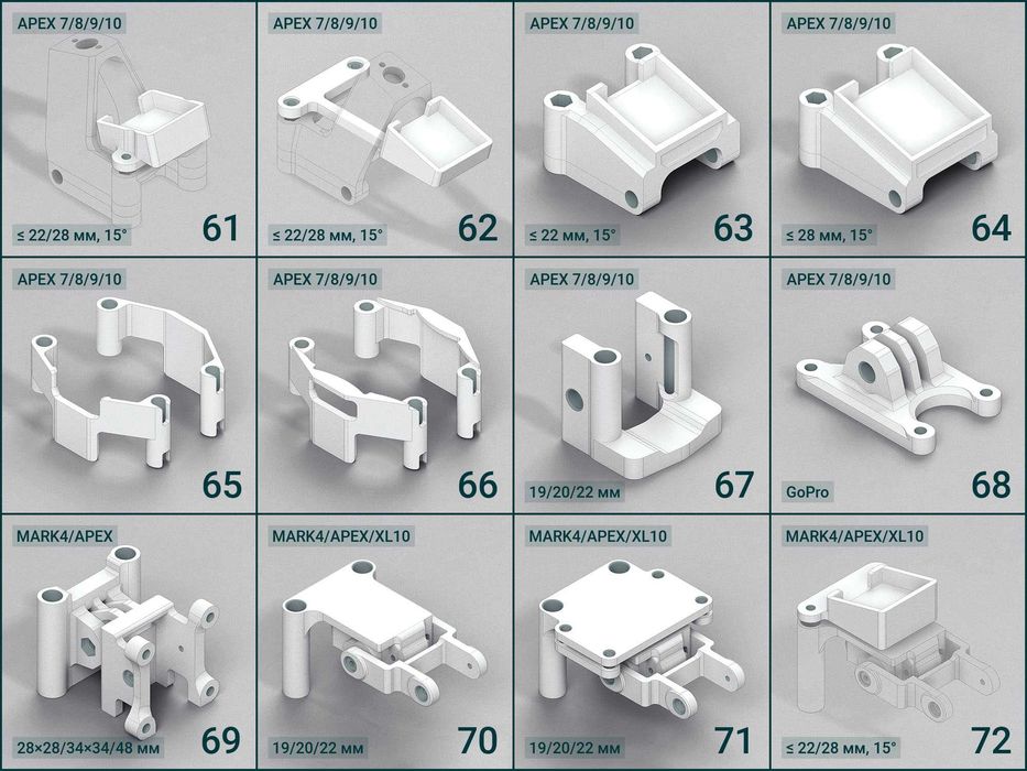 3d print for fpv, 3д друк для fpv. Тримач антени vtx