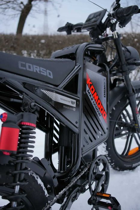 НОВИНКА 2026! Електровелосипед Corso Komodo 20 1200W,60V21AH -Червоний