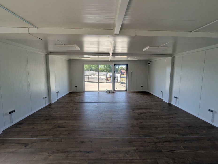 Pawilon kontenerowy , biuro , usługowy, mieszkalny 48 m² | 3 moduły | PIR 120 mm | Gotowy do użytkowania