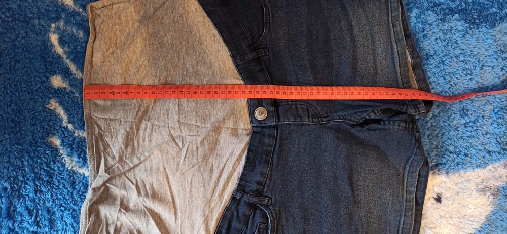 Krótkie spodenki jeansowe ciążowe rozm 42 L + gratis bluzka esmara M