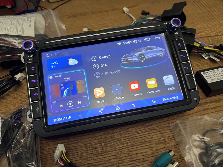 Магнітола Android Carplay Gps vag volkswagen passat nms golf skoda