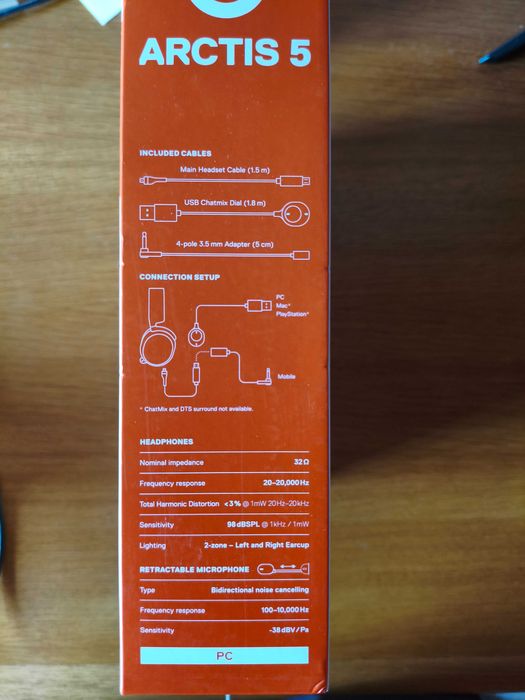 SteelSeries Arctis 5 – Headset Gaming RGB com Som 7.1