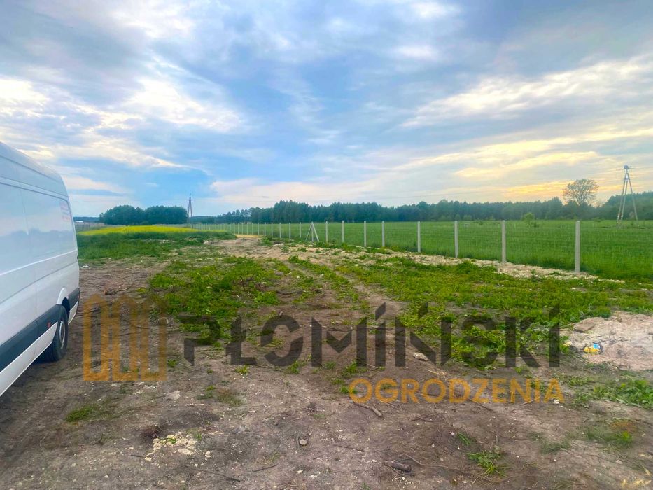 Ogrodzenie z siatki i słupka betonowego montaż transport